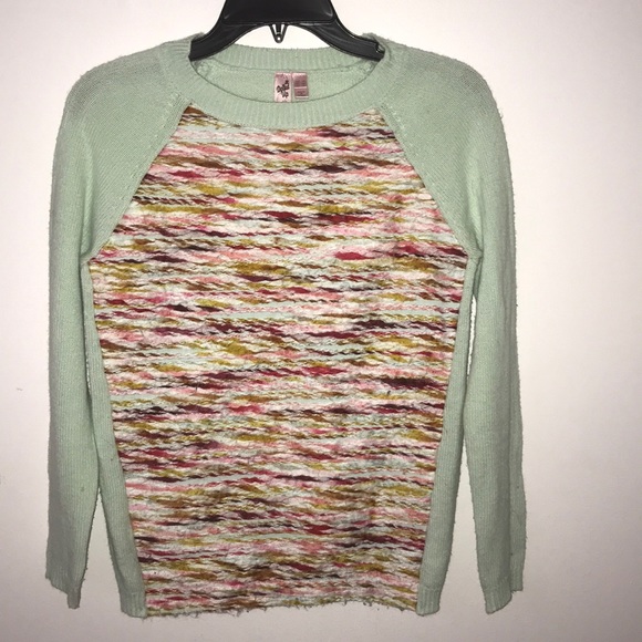 Mint Green, Pink, Red, Tan, Winter Sweater - Picture 1 of 3